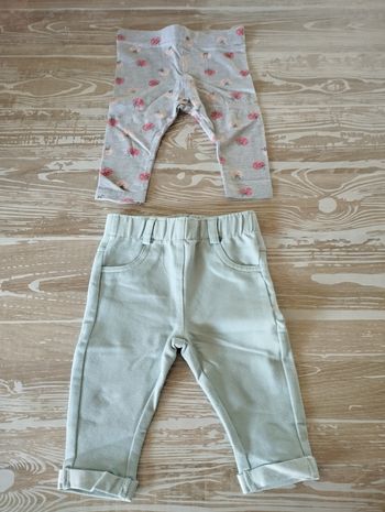 2 leggings 6 mois