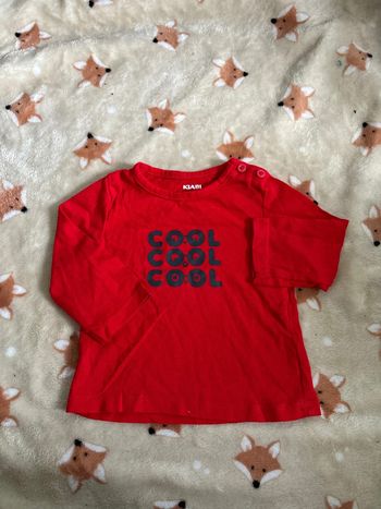 T-shirt rouge 3 mois