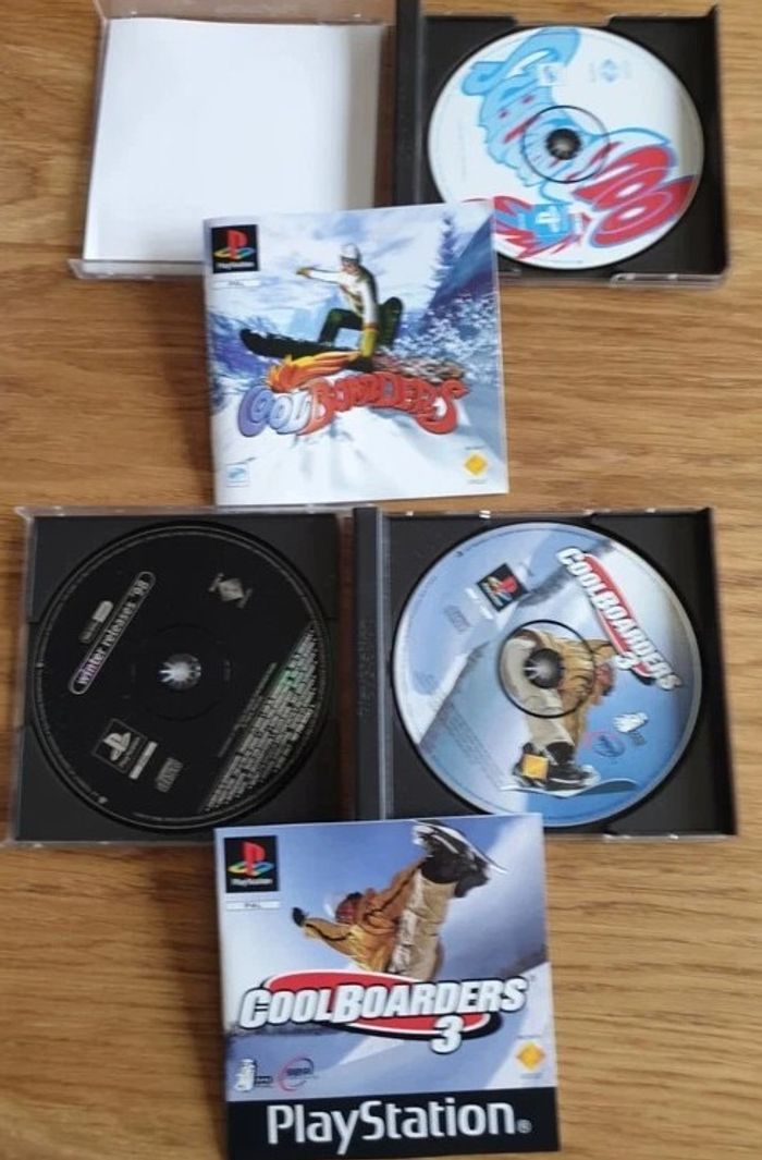 Lot Cool Boarders + Cool Boarders 3 avec demo Black Label Complet Sony Playstation - photo numéro 3