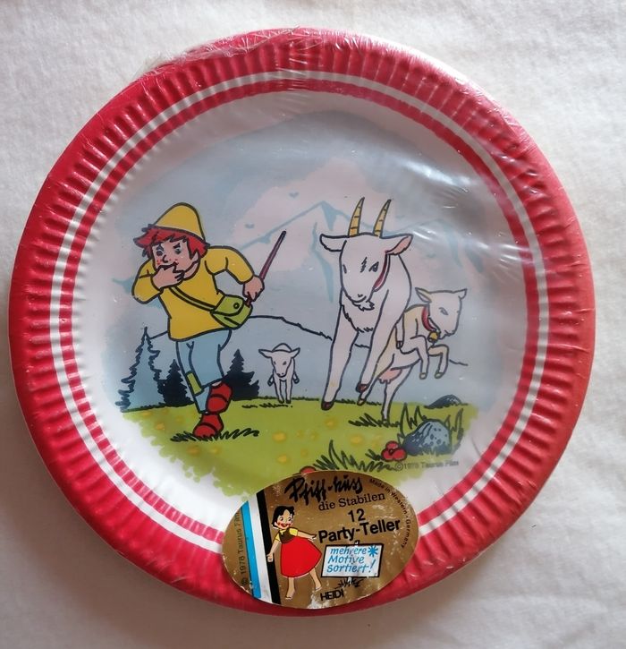 Assiettes en carton Heidi 1978