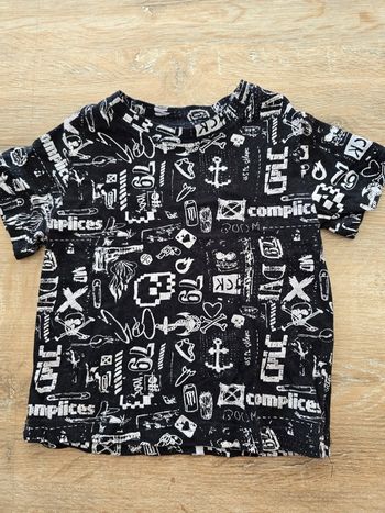 T-shirt noir et blanc Complices