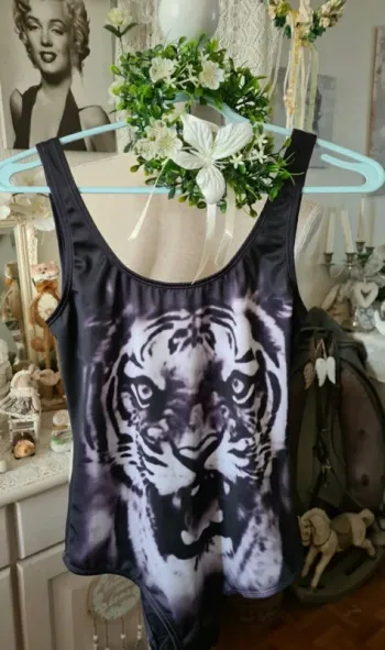 Maillot de bain noir imprime animal Undiz Taille M