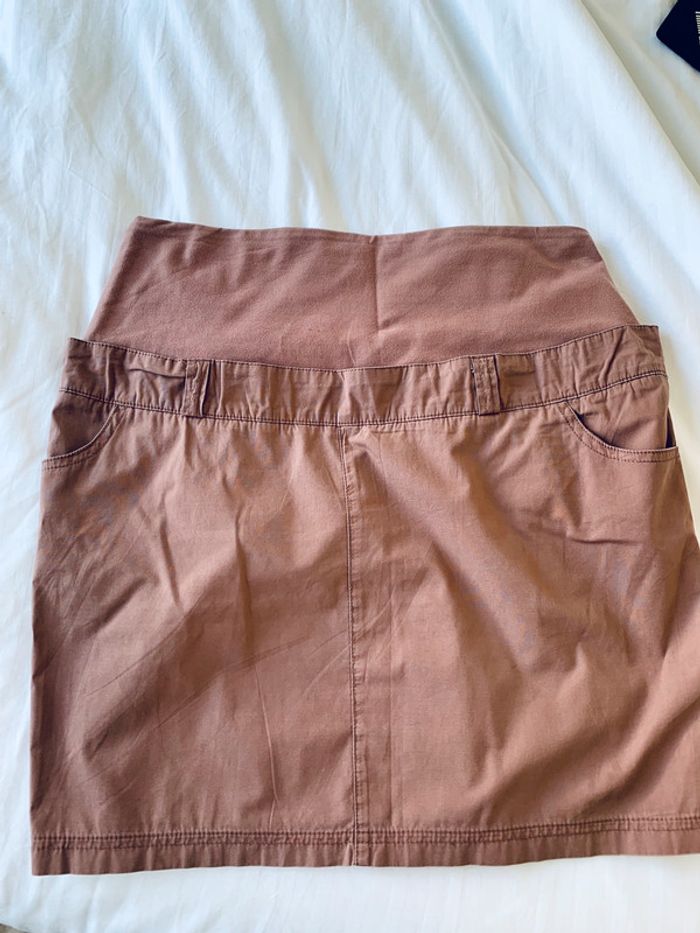 Jupe courte de grossesse en toile T40