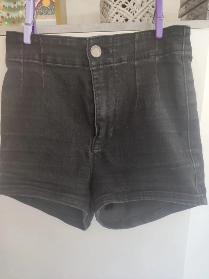 Bershka short en jean noir 34 - photo numéro 2