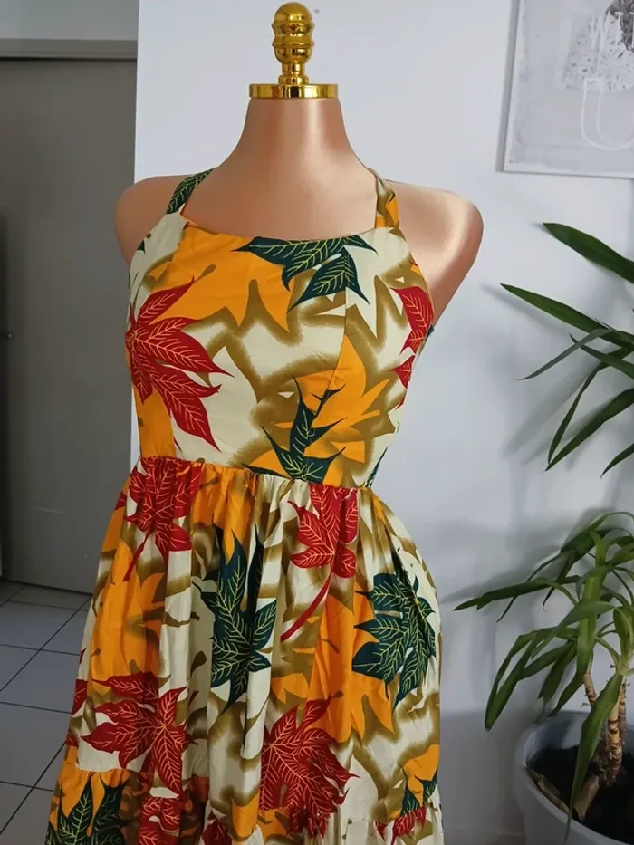 Longue Robe d'été à motifs Neuf Taille S🌿💝 - photo numéro 4