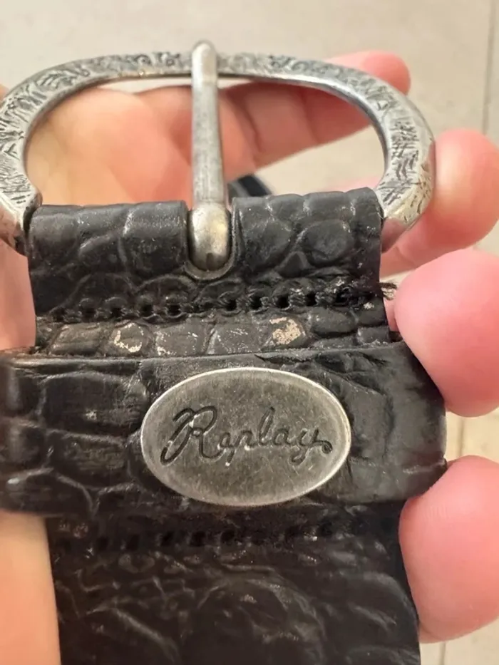 Ceinture en cuir Replay, bon état, 100cm de longueur - photo numéro 2
