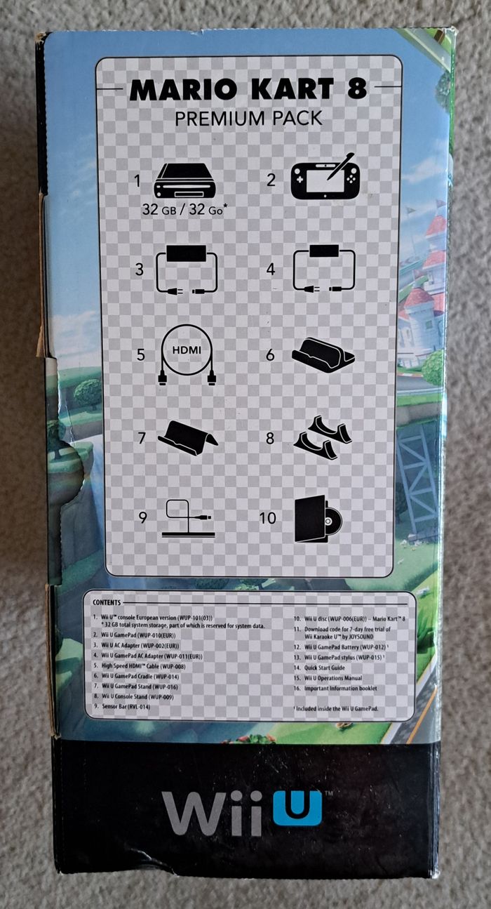 🎮 Boite vide Nintendo Wii U Mario Kart 8 Premium Pack - photo numéro 4