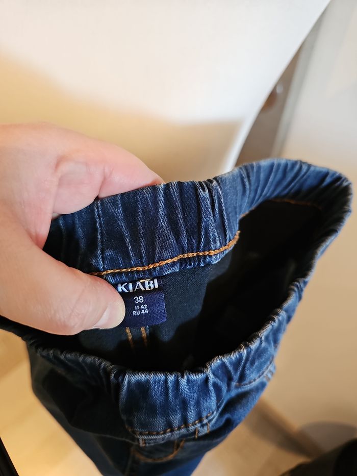 jean jegging bleu foncé taille 38 neuf taille élastique - photo numéro 3