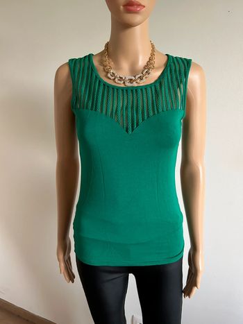 Débardeur vert sans manches Morgan taille S TBE