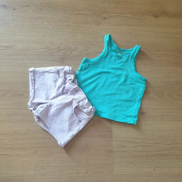 🩷 Ensemble tee-shirt débardeur short 4 ans Kiabi/Du Pareil Au Même - photo numéro 3
