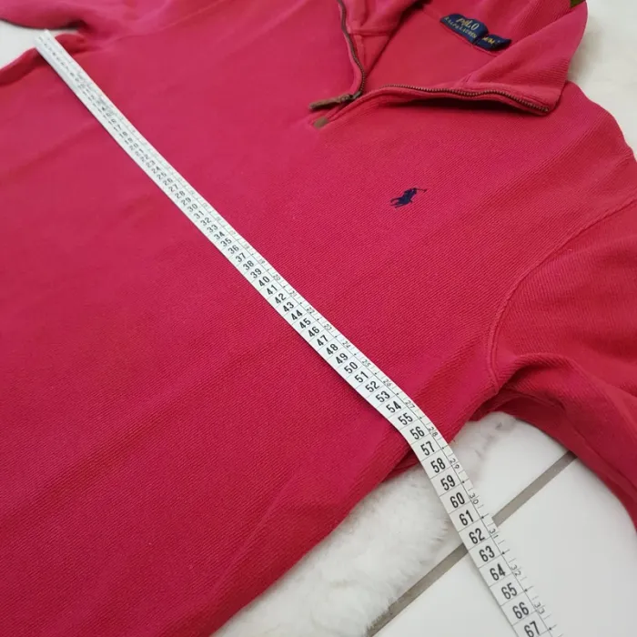 Pull Camionneur half demi zip Ralph Lauren M Rouge - photo numéro 10