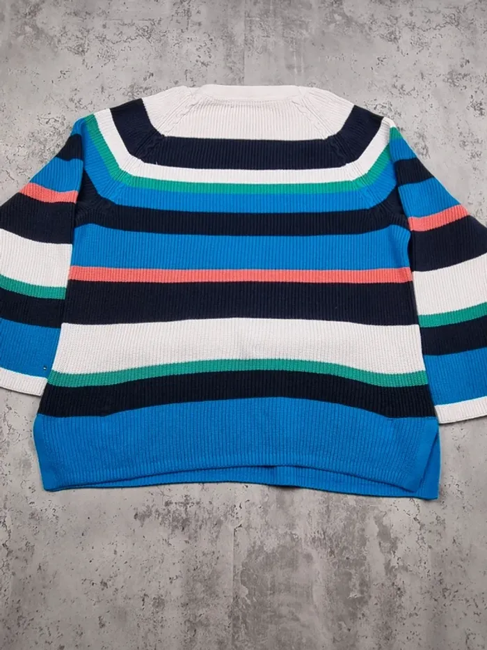 Pull rayé multicolore Tommy Hilfiger – Taille XL Femme (mesures en photos) - photo numéro 4
