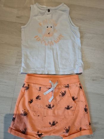Ensemble short T shirt 18 mois