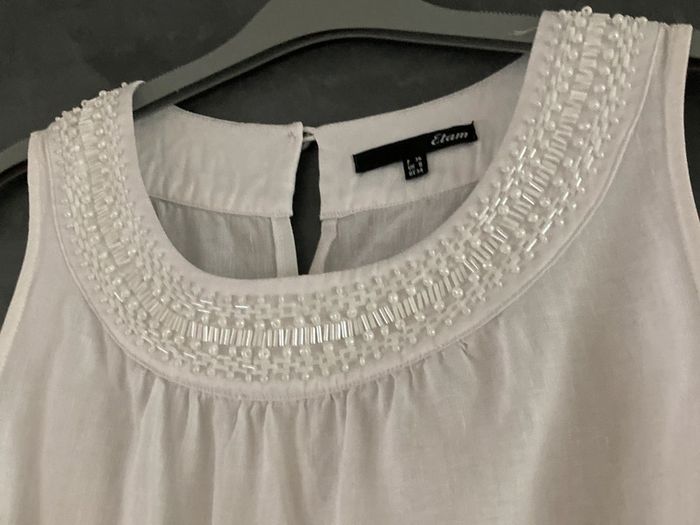 Top en coton Etam blanc - photo numéro 5