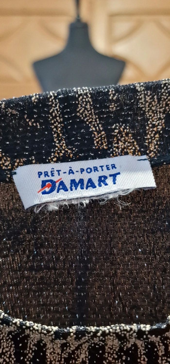 Top multicolore Damart 38 imprimé guépard sans manches chic rétro tendance - photo numéro 5