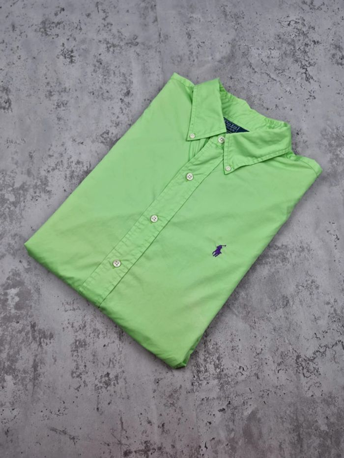 Chemise manches longues Ralph Lauren verte, L Hommes