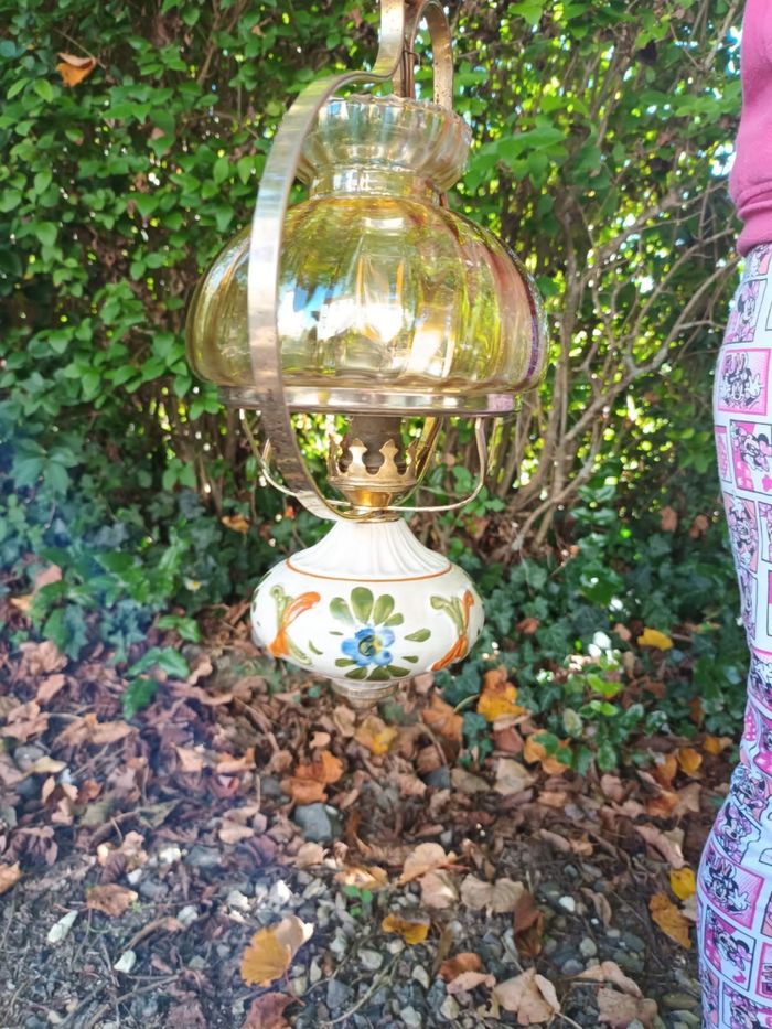 Suspension lustre ancien vintage - photo numéro 2