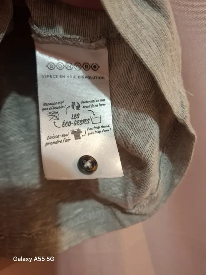 Tee shirt gris bonobo homme S - photo numéro 3