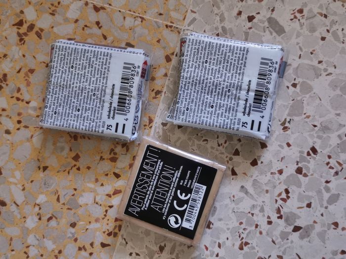 3 pack de fimo marron neufs - photo numéro 2