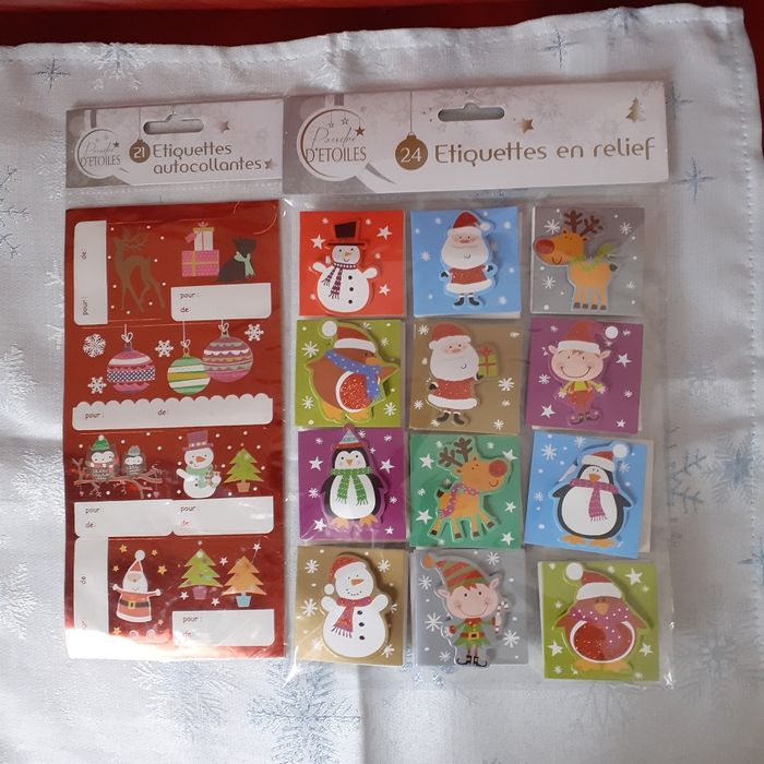 Lot 45 étiquettes de Noël 🎄
