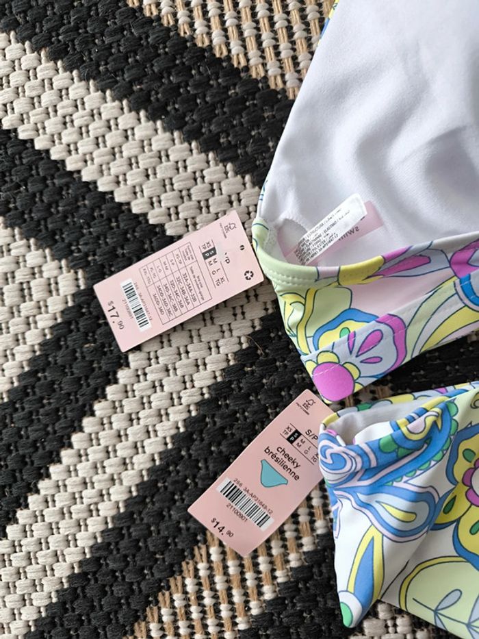 Maillot de Bain Fleuri Taille S 36 - Neuf - photo numéro 3