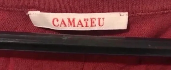 Haut femme camaïeu été très léger demie manche Bordeaux taille XL - photo numéro 4