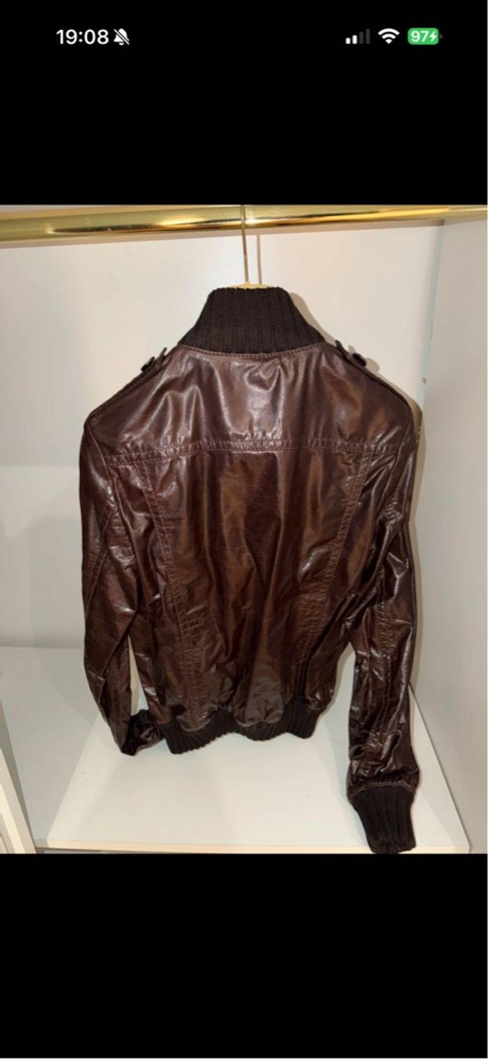 Gucci Leather Aviator Bomber Jacket – Made in Italy – Taille 48 - photo numéro 2