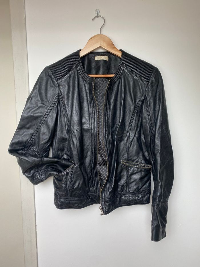 Veste en cuir véritable Promod – Taille M