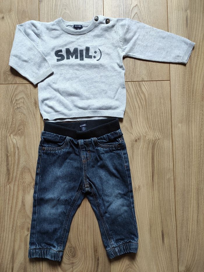 Ensemble pull+jean 12 mois Kiabi