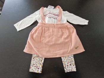 Ensemble robe+t.shirt ML+legging+bandeau 18 mois Creeks