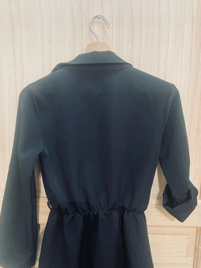 Robe chemise noire élégante avec dentelle – Taille M - photo numéro 13