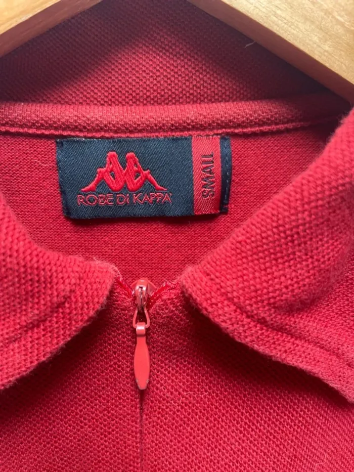 Polo Kappa quarter zip red Mens S - photo numéro 3