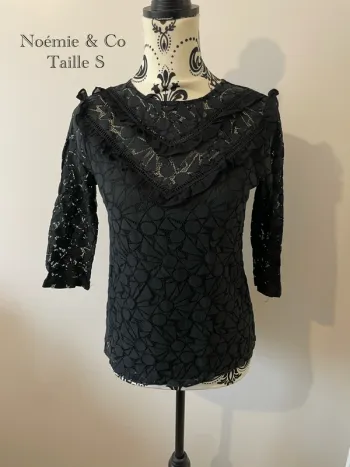 Top Noémie & Co - Dentelle noire - Taille S