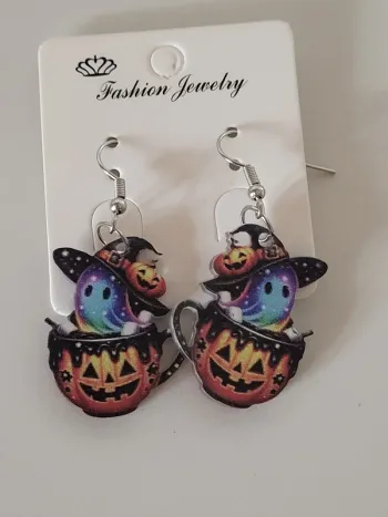 Boucles d'oreilles pendantes enfants halloween neuves