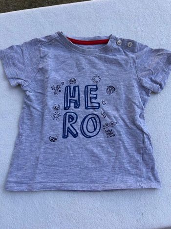 T-shirt gris 24 mois vertbaudet