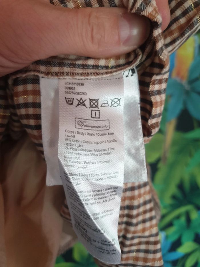 Robe à carreaux liseré or - photo numéro 5