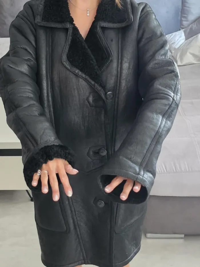 Manteau en cuir véritable - photo numéro 2