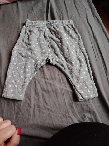 Saroual bébé 3 mois gros à pois blanc