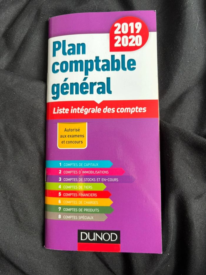 Plan comptable année 2019-2020