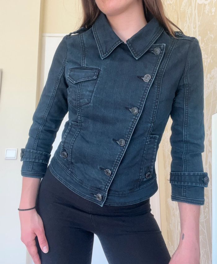 Veste près du corps cintrée asymétrique vintage