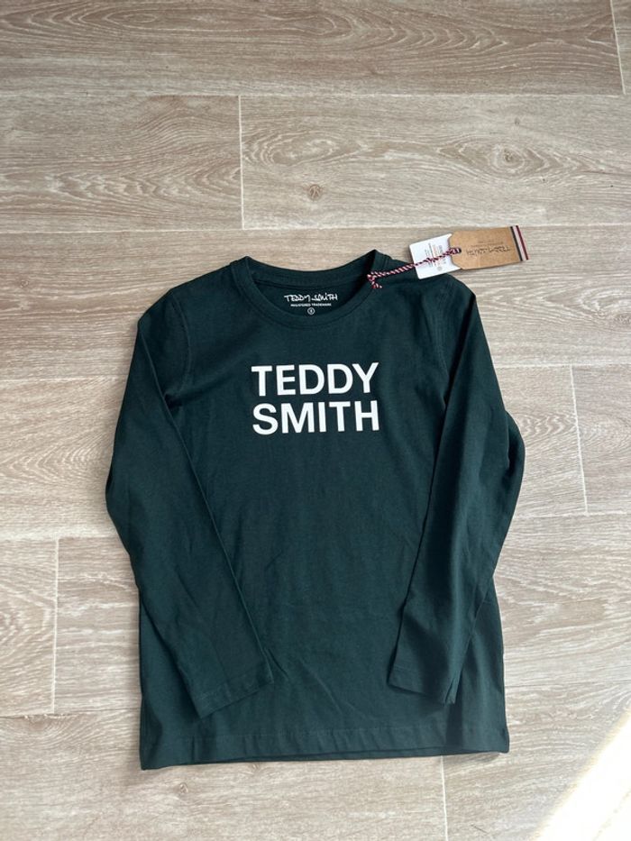 T-shirt à manches longues vert foncé Teddy Smith 8ans