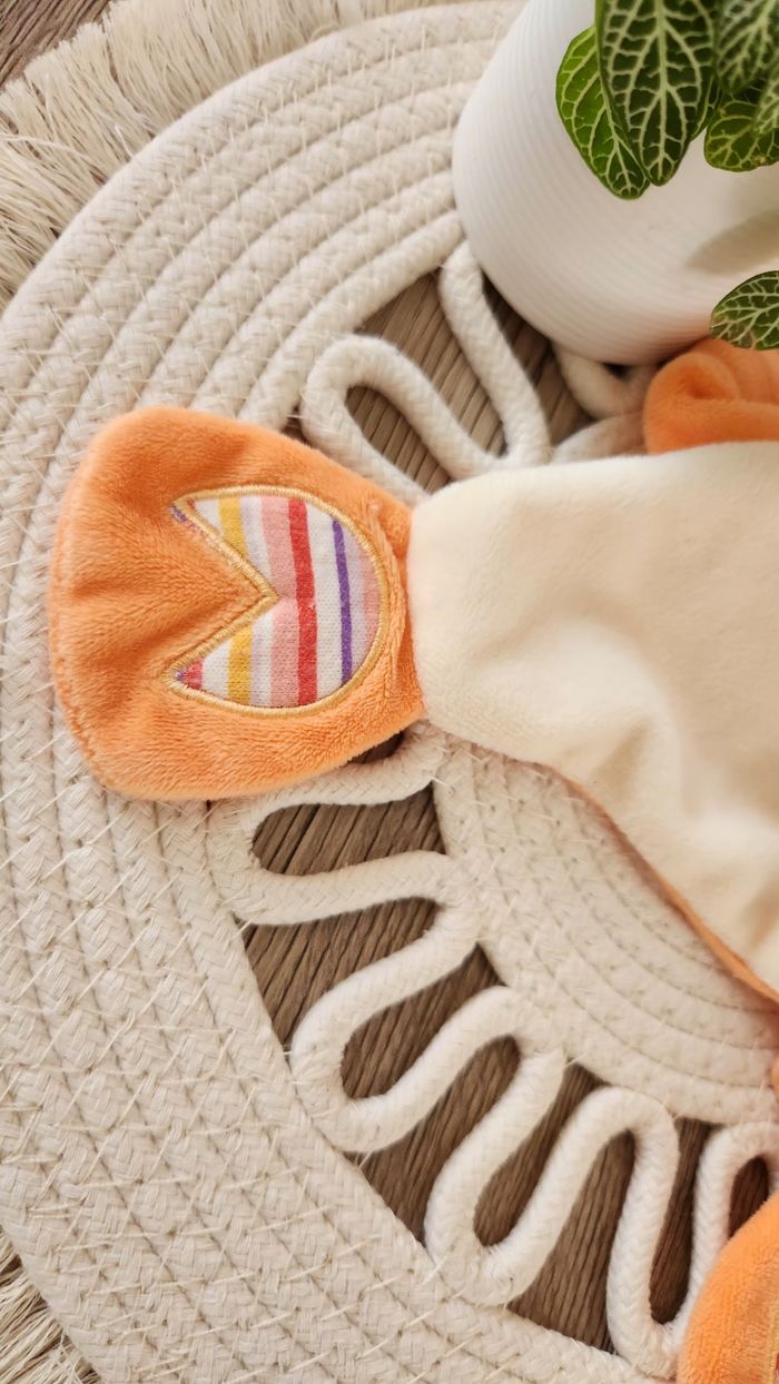 Doudou Lange Vache Gipsy Orange Crème - photo numéro 2