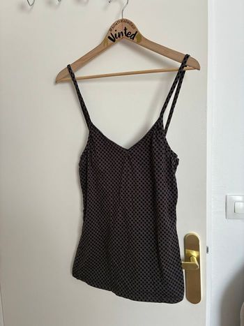 Débardeur à carreaux noir Benetton – taille M – très bon état