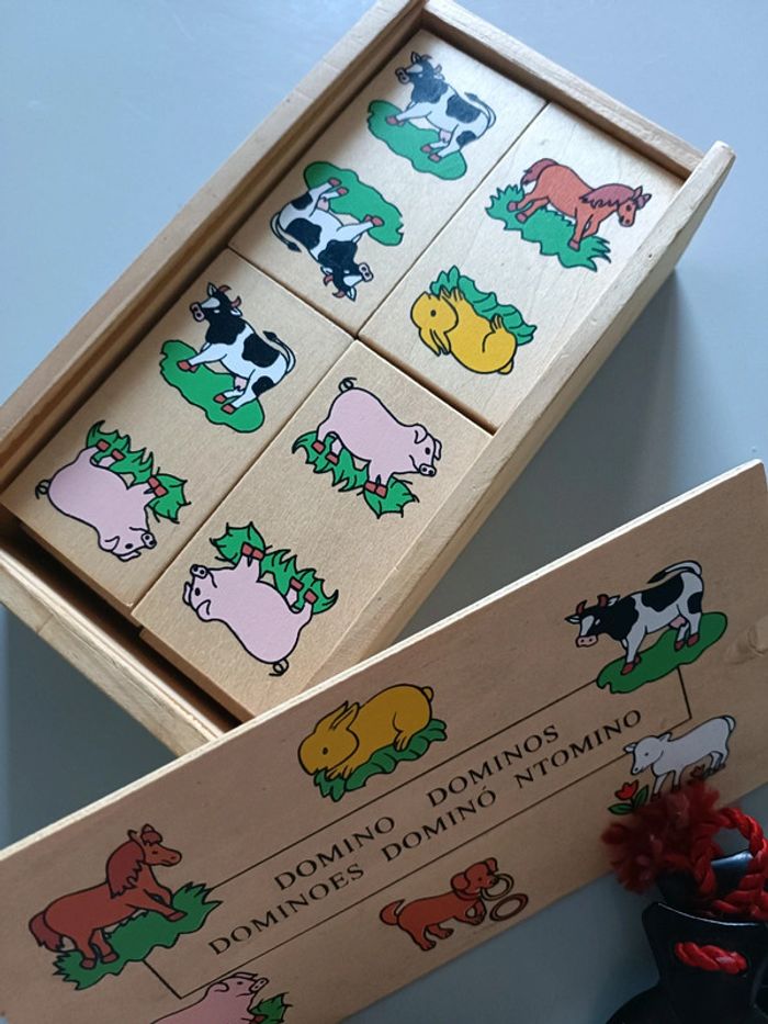 Jeu enfant en bois dominos - photo numéro 2