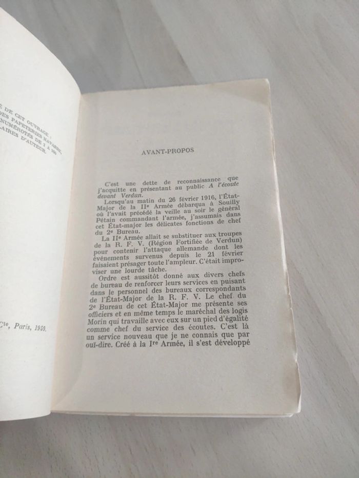 Livre poche première guerre mondiale service secret à l'écoute devant Verdun - photo numéro 8