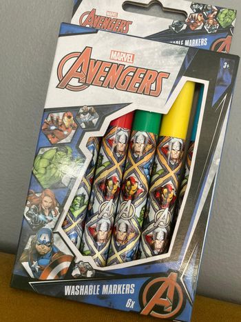 Marqueurs lavables The Avengers – Marvel, neufs, jamais ouverts, idéal enfants