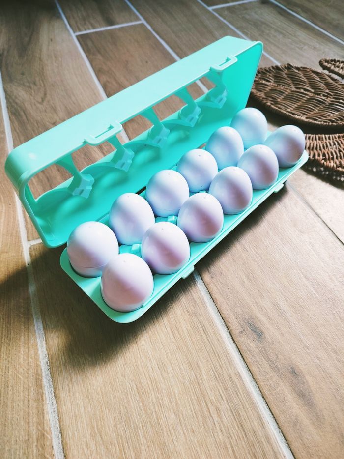 🐣Boîte 12 œufs en plastique Montessori reconnaissance des formes et couleurs - photo numéro 3