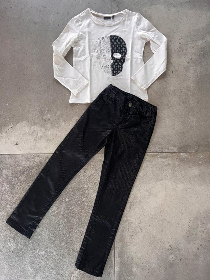 Magnifique Ensemble Ikks 8 ans pantalon + t shirt tbe - photo numéro 2