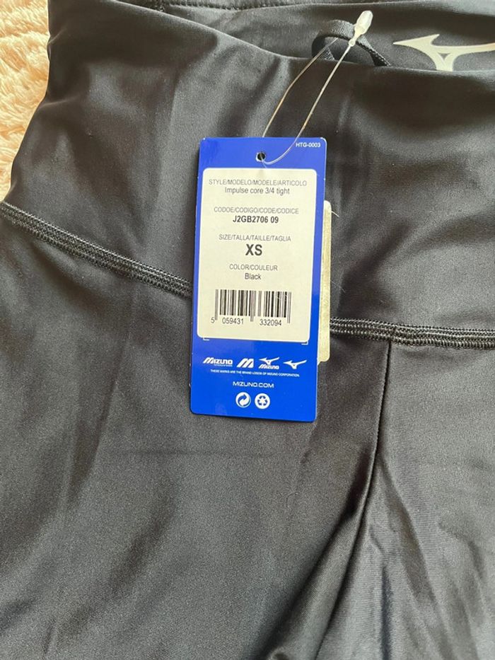 Legging  3/4 de sport Mizuno / XS / noir /Neuf avec étiquette - photo numéro 5