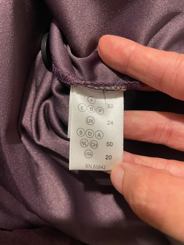 Veste chemise neuf La Redoute – Violet prune – Taille 52 – Élégante & confortable - photo numéro 8